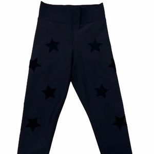 Ultracor black leggings velour stars design size m